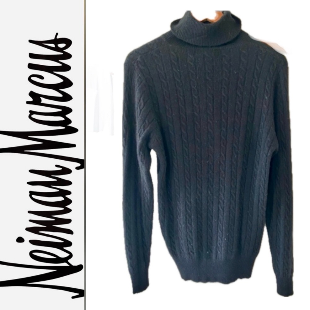 Neiman Marcus CASHMERE Black Sweater Turtleneck size S
